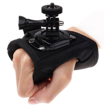 Load image into Gallery viewer, 360 Degree Rotation Glove Style Strap Mount Wrist Strap Palm Holder with Screw and Adapter for Xiaomi Yi Sport Camera / GoPro Hero4 / 3+ / 3 / 2 / 1, Size: 45cm x 11cm, Glove Style Strap