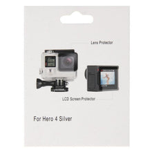 Load image into Gallery viewer, Ultra Clear LCD Screen Protector + Housing Glass Lens Protector Film for GoPro HERO4 Silver Camera, HERO4 Silver