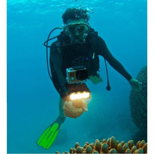 Load image into Gallery viewer, 30M Waterproof Video Light 3 Modes Flashlight with Base Mount &amp; Screw for GoPro, Insta360, DJI and Other Action Cameras, 30M Waterproof