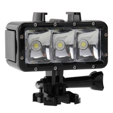 Load image into Gallery viewer, 30M Waterproof Video Light 3 Modes Flashlight with Base Mount &amp; Screw for GoPro, Insta360, DJI and Other Action Cameras, 30M Waterproof