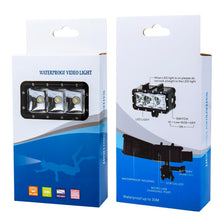 Load image into Gallery viewer, 30M Waterproof Video Light 3 Modes Flashlight with Base Mount &amp; Screw for GoPro, Insta360, DJI and Other Action Cameras, 30M Waterproof
