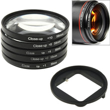 Load image into Gallery viewer, 6 in 1 58mm Close-Up Lens Filter Macro Lens Filter + Filter Adapter Ring for GoPro HERO3, 6 in 1 58mm