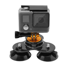 Load image into Gallery viewer, Triangle Direction Suction Cup Mount with Tripod Mount + Handle Screw for GoPro, Insta360, DJI and Other Action Cameras
