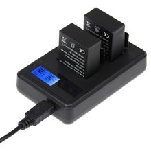 Load image into Gallery viewer, GP158-B LCD Screen Dual Batteries Charger for GoPro HERO3+ /3 (AHDBT-301, AHDBT-302), Displays Charging Capacity, For GoPro HERO3+ /3