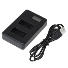 Load image into Gallery viewer, GP158-B LCD Screen Dual Batteries Charger for GoPro HERO3+ /3 (AHDBT-301, AHDBT-302), Displays Charging Capacity, For GoPro HERO3+ /3