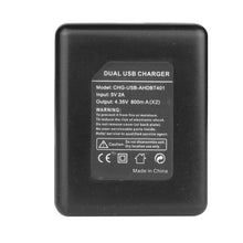 Load image into Gallery viewer, USB Dual Battery Travel Charger for GoPro HERO4 (AHDBT-401), For GoPro HERO4