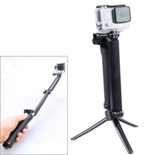 Load image into Gallery viewer, 3-Way Multi Function Extendable Monopod Tripod Folding Rotating Arm Camera Handle for GoPro, Insta360, DJI and Other Action Cameras, 3-Way Monopod