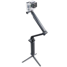 Load image into Gallery viewer, 3-Way Multi Function Extendable Monopod Tripod Folding Rotating Arm Camera Handle for GoPro, Insta360, DJI and Other Action Cameras, 3-Way Monopod