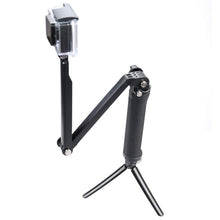 Load image into Gallery viewer, 3-Way Multi Function Extendable Monopod Tripod Folding Rotating Arm Camera Handle for GoPro, Insta360, DJI and Other Action Cameras, 3-Way Monopod