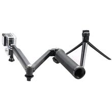 Load image into Gallery viewer, 3-Way Multi Function Extendable Monopod Tripod Folding Rotating Arm Camera Handle for GoPro, Insta360, DJI and Other Action Cameras, 3-Way Monopod