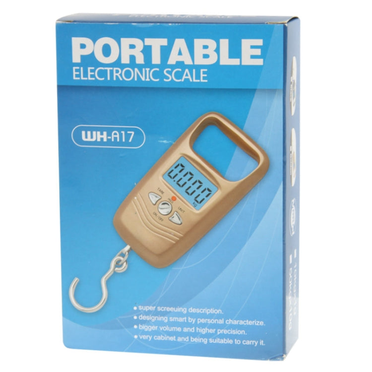 50kg x 10g LCD Electronic Travel Luggage Hook Weight Scale (WH-A17), WH-A17