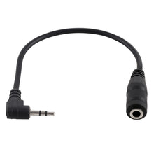Load image into Gallery viewer, 2.5mm Male Elbow to 3.5mm Female Audio Stereo Converter Adapter Cable, 2.5 Male to 3.5 Female(Black)