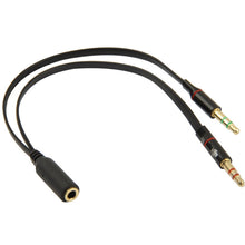 Load image into Gallery viewer, 3.5mm jack Male to 3.5mm Female Audio Cable Adapter, Total Length: 13cm, Black, 3.5mm Male to Female (Purple)