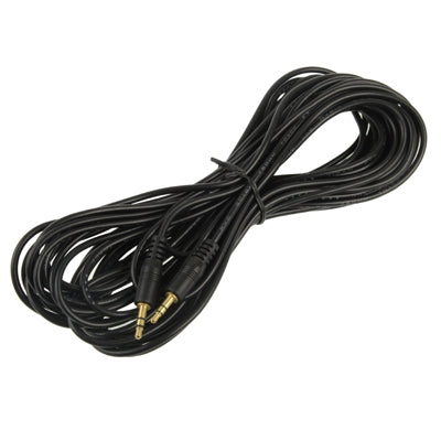 Aux Cable, 3.5mm Male Mini Plug Stereo Audio Cable, Length: 10m (Black + Gold Plated Connector), Length: 10m Black, (Gold Plated)