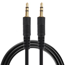 Load image into Gallery viewer, 1m 3.5mm Male to 3.5mm Male Plug Stereo Audio Aux Cable  (Black + Gold Plated Connector), Length: 1m Black, (Gold Plated)