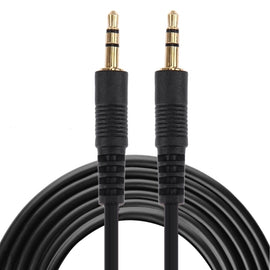Aux Cable, 3.5mm Male Mini Plug Stereo Audio Cable, Length: 3m (Black + Gold Plated Connector), Length: 3m Black, (Gold Plated)