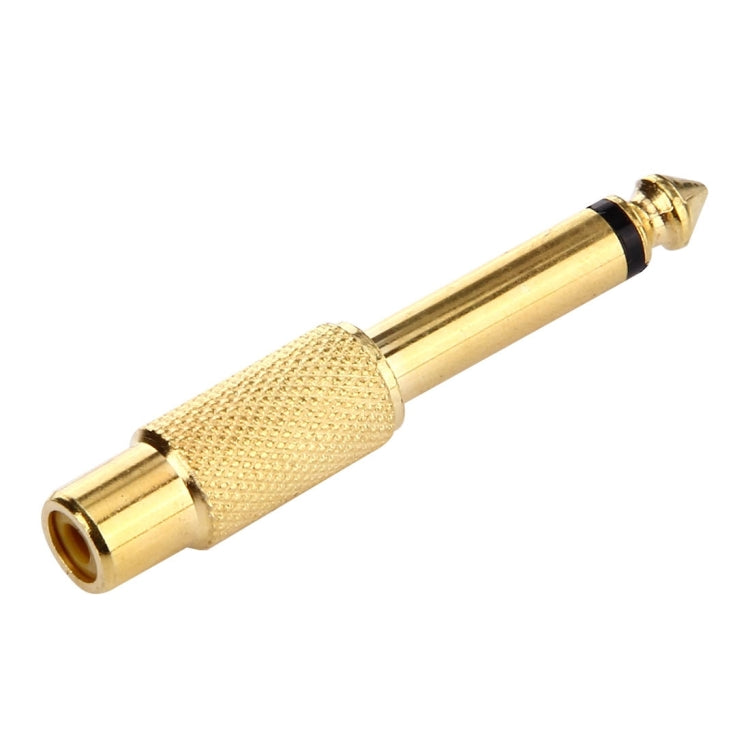 Gold Plated 6.35mm Memo Male to RCA Headphone Jack Adapter, 6.35 Male to RCA Female