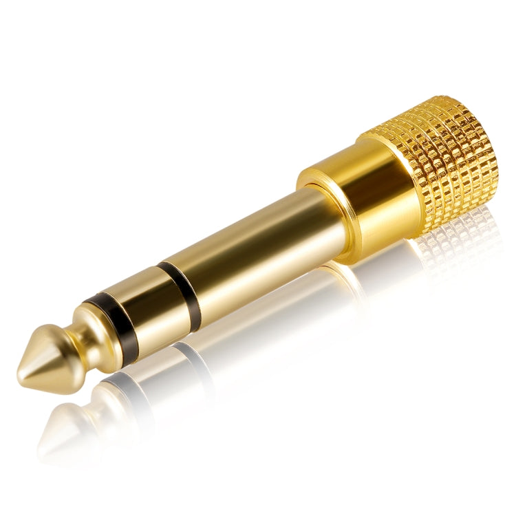 Gold Plated 6.35mm Male to 3.5mm Stereo Jack Adaptor Socket Adapter, 6.35 Male to 3.5mm Female