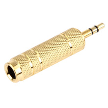 Load image into Gallery viewer, Gold Plated 3.5mm Plug to 6.35mm Stereo Jack Adaptor Socket Adapter, 3.5mm Male to 6.35 Female