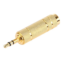 Load image into Gallery viewer, Gold Plated 3.5mm Plug to 6.35mm Stereo Jack Adaptor Socket Adapter, 3.5mm Male to 6.35 Female