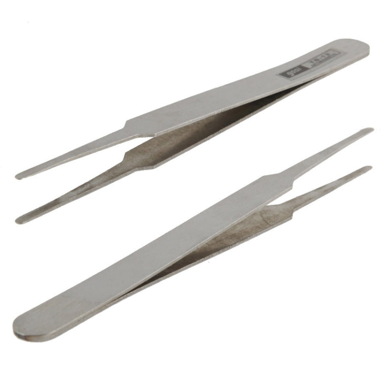 6 PCS Stainless Steel TS-10/ 11/ 12/ 13/ 14/ 15 Straight and Angled Tweezerses