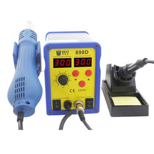 Load image into Gallery viewer, BEST BST-898D 2 in 1 AC 220V 720W LED Displayer Helical Wind Adjustable Temperature Unleaded Hot Air Gun + Solder Station &amp; Soldering Iron, BST-898D EU Plug, BST-898D US Plug