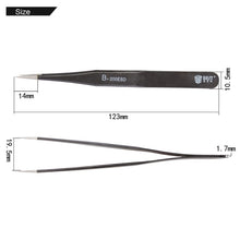 Load image into Gallery viewer, BEST BST-200ESD 202 Stainless Steel Anti-static Tip Tweezers, BST-200ESD