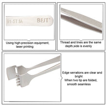 Load image into Gallery viewer, BEST BST-91-5T SA Professional Stainless Steel Wafer Tweezers for Silicon Wafer, BST-91-5T