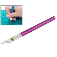 Load image into Gallery viewer, WLXY-9310, WLXY Tool Precision Knife with Replaceable Blade for Mat Carving / Scoring / Trimming, OAL: 145mm, Size: 121mm x 6mm Diameter, WLXY-9310, WLXY-9310 Purple, WLXY-9310 Blue
