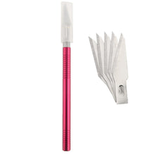 Load image into Gallery viewer, WLXY-9310, WLXY Tool Precision Knife with Replaceable Blade for Mat Carving / Scoring / Trimming, OAL: 145mm, Size: 121mm x 6mm Diameter, WLXY-9310, WLXY-9310 Purple, WLXY-9310 Blue