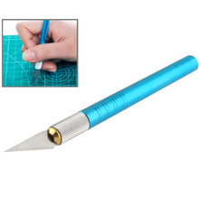 Load image into Gallery viewer, WLXY-9311, WLXY Tool Precision Knife with Replaceable Blade for Mat Cutting / Model Making / Etching / Carving / Scoring / Trimming, OAL: 145mm, Size: 121mm x 10mm Diameter, WLXY-9311, WLXY-9311 Blue, WLXY-9311 Red