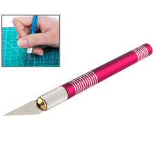 Load image into Gallery viewer, WLXY-9311, WLXY Tool Precision Knife with Replaceable Blade for Mat Cutting / Model Making / Etching / Carving / Scoring / Trimming, OAL: 145mm, Size: 121mm x 10mm Diameter, WLXY-9311, WLXY-9311 Blue, WLXY-9311 Red