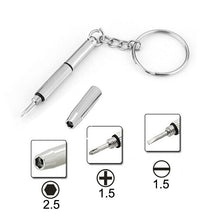 Load image into Gallery viewer, 3 in 1 Professional Screwdriver (Cross 1.5, Straight 1.5,Star Nut M2.5) Repair Tool with Keychain for Smart Phone, Watches,Glasses
