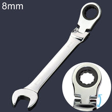 Load image into Gallery viewer, 8mm Dual-use Opening Plum Ratcheting Angled Wrench , Length: 13.8cm, 8mm