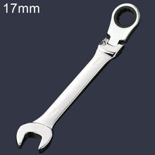 Load image into Gallery viewer, 17mm Dual-use Opening Plum Ratcheting Angled Wrench , Length: 22.5cm, 17mm
