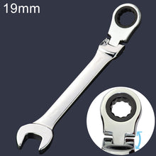 Load image into Gallery viewer, 19mm Dual-use Opening Plum Ratcheting Angled Wrench , Length: 24.5cm, 19mm