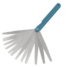 Load image into Gallery viewer, 0.02 to 1mm Thickness 17 Blades Gap Metric Filler Feeler Gauge Measure Tool, 0.02 to 1mm Measure Tool