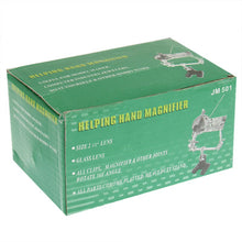 Load image into Gallery viewer, Helping Hand Magnifier, Hand Soldering Iron Stand Helping 2x Optical Magnifying Solder Tool, 2X