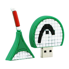 Load image into Gallery viewer, Tennis Racket Shape USB Flash Disk (8 GB), 2GB, 4GB, 8GB
