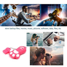 Load image into Gallery viewer, 16GB Bear Paw Shaped Silicone USB 2.0 Flash Disk with Anti Dust Cup, 16GB (Blue)