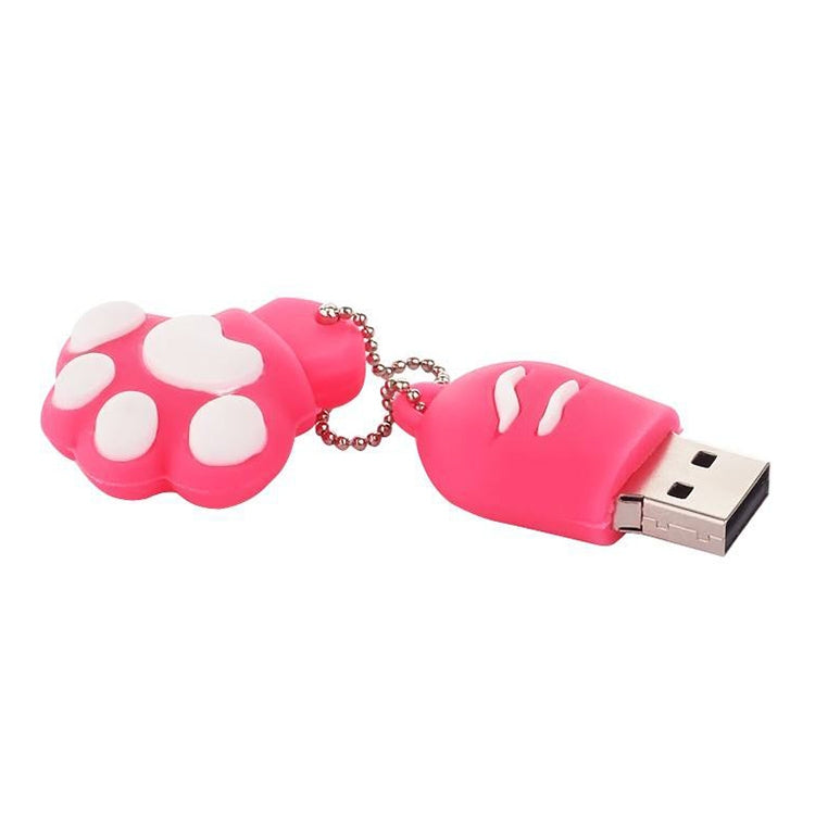 8GB Bear Paw Shaped Silicone USB 2.0 Flash Disk with Anti Dust Cup, 8GB (Red Plum)