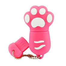 Load image into Gallery viewer, 8GB Bear Paw Shaped Silicone USB 2.0 Flash Disk with Anti Dust Cup, 8GB (Red Plum)