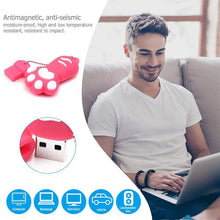 Load image into Gallery viewer, 8GB Bear Paw Shaped Silicone USB 2.0 Flash Disk with Anti Dust Cup, 8GB (Red Plum)