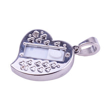 Load image into Gallery viewer, Silver Heart Shaped Diamond Jewelry USB Flash Disk, Special for Valentines Day Gifts , 2GB, 4GB, 8GB, 16GB, 32GB
