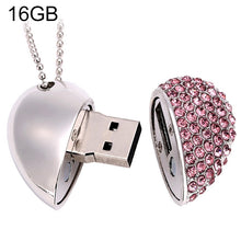 Load image into Gallery viewer, Heart Shaped Diamond Jewelry USB Flash Disk, Special for Valentines Day Gifts , 2GB, 4GB, 8GB, 16GB