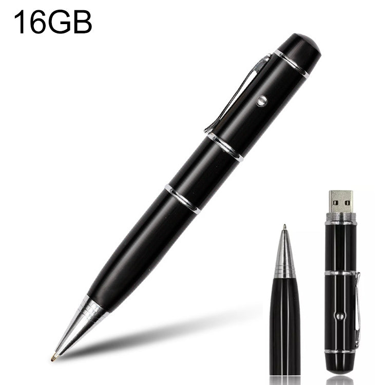 3 in 1 Laser Pen Style USB Flash Disk,16GB (Black), 16GB (Black)