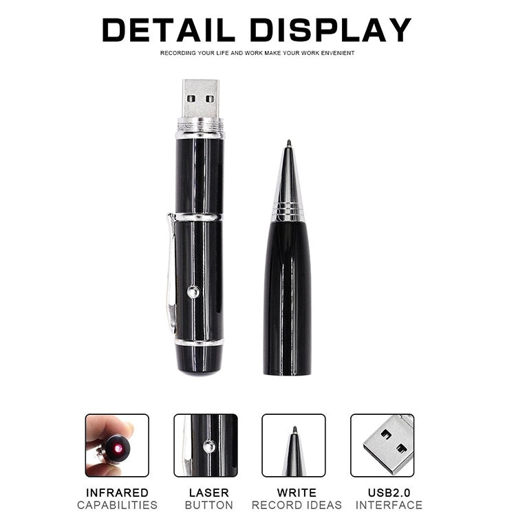 3 in 1 Laser Pen Style USB Flash Disk,16GB (Black), 16GB (Black)