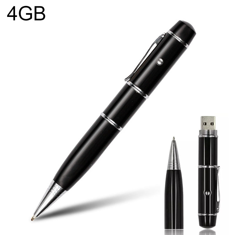 3 in 1 Laser Pen Style USB Flash Disk, 4GB (Black), 4GB (Black)