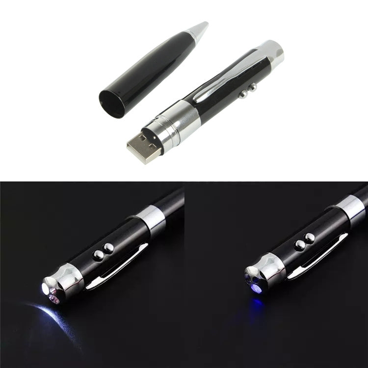 3 in 1 Laser Pen Style USB Flash Disk, Silver (16GB), 2GB (Silver), 4GB (Silver), 8GB (Silver), 16GB (Silver), 2GB (Black), 4GB (Black), 8GB (Black), 16GB (Black)
