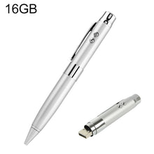 Load image into Gallery viewer, 3 in 1 Laser Pen Style USB Flash Disk, Silver (16GB), 2GB (Silver), 4GB (Silver), 8GB (Silver), 16GB (Silver), 2GB (Black), 4GB (Black), 8GB (Black), 16GB (Black)